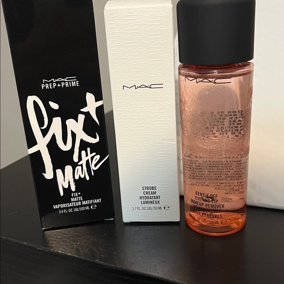 MAC Cosmetics Strobe Cream and Fix+ Matte +Eye and Makeup Remover - Picture 1 of 1